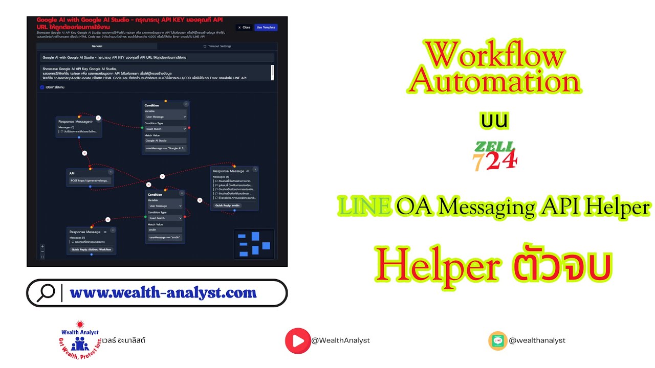 Zell724 LINE OA Helper ตัวจบ ด้วยระบบ Workflow Automation ในตัว multi-purpose ใช้ได้แบบไม่ต้องโค้ด